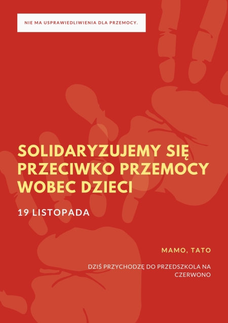 SOLIDARYZUJEMY SIĘ PRZECIWKO PRZEMOCY WOBEC DZIECI