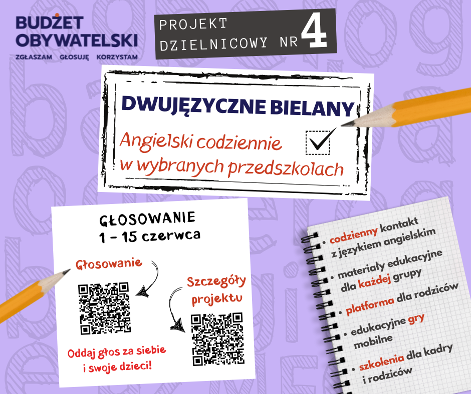 RODZICU PROSIMY ZAGŁOSUJ NA DWUJĘZYCZNE PRZEDSZKOLE :)