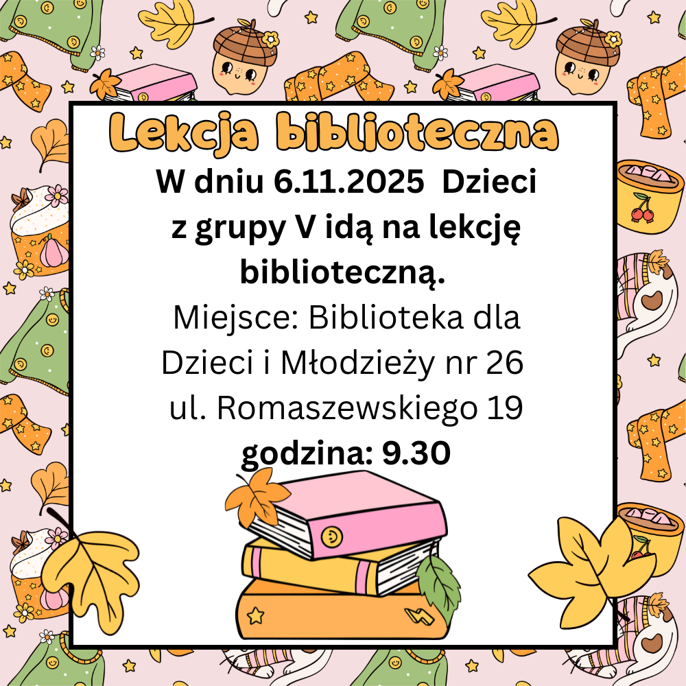 Lekcja biblioteczna - Dzieci z grupy V - 6.11.2025