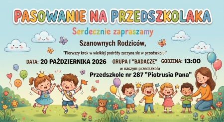 GRUPA I ''BADACZE'' - PASOWANIE NA PRZEDSZKOLAKA